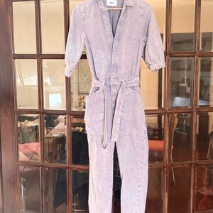 Ba&sh Lavender Wash Denim Jumpsuit